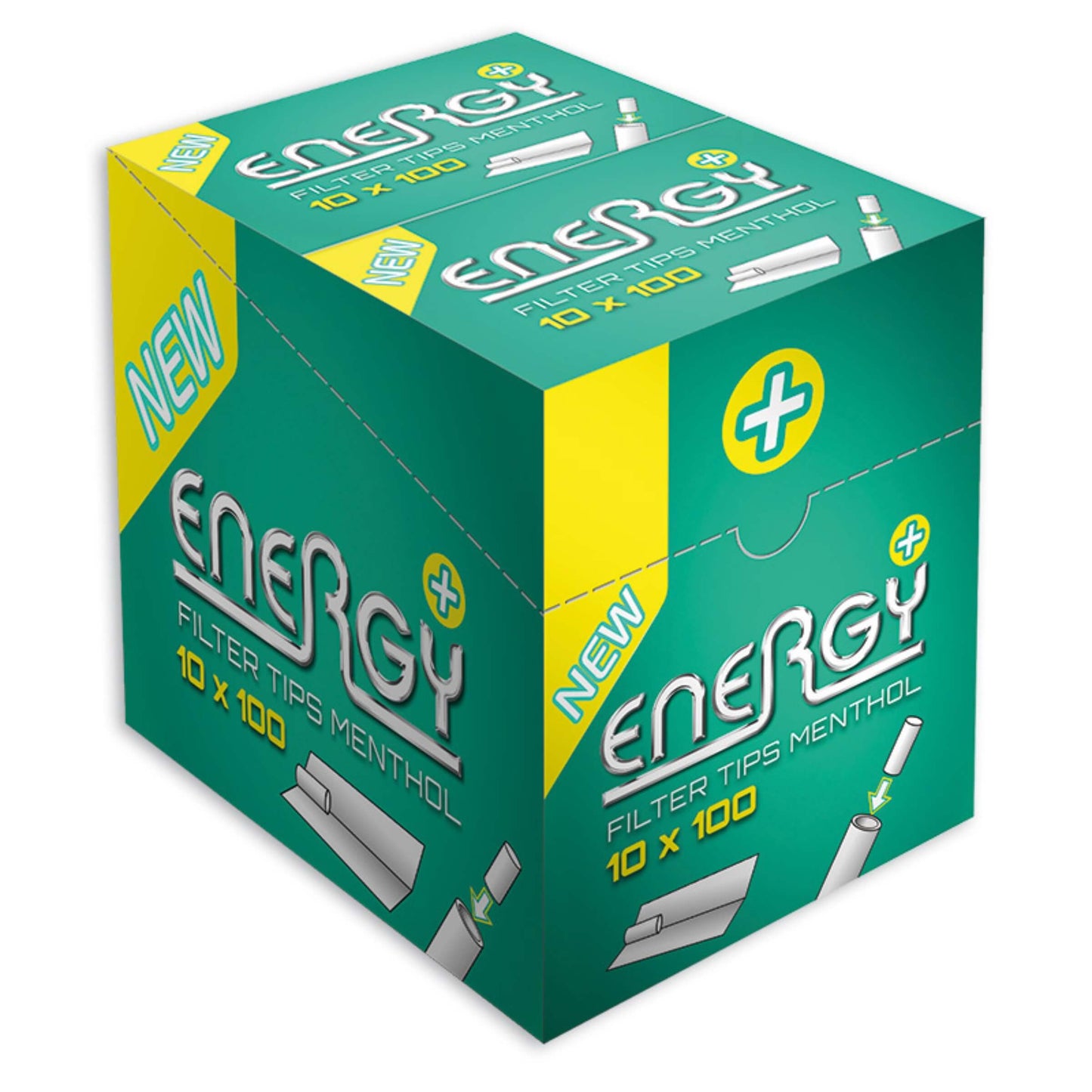 PROV-C04812005 FILTRI ENERGY MENTOLO IN BUSTA 6mm  (10 buste x 100 filtri)