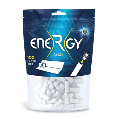 Filtri Energy Mentolo Clixx 6x14mm con pallina clic al mentolo - 10 buste da 100