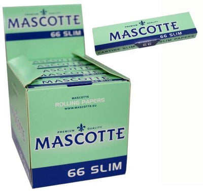 Cartine Mascotte 66 Slim 70x28mm - combustione veloce grammatura 20gr/mq Type A 50 libretti x 66 fogli