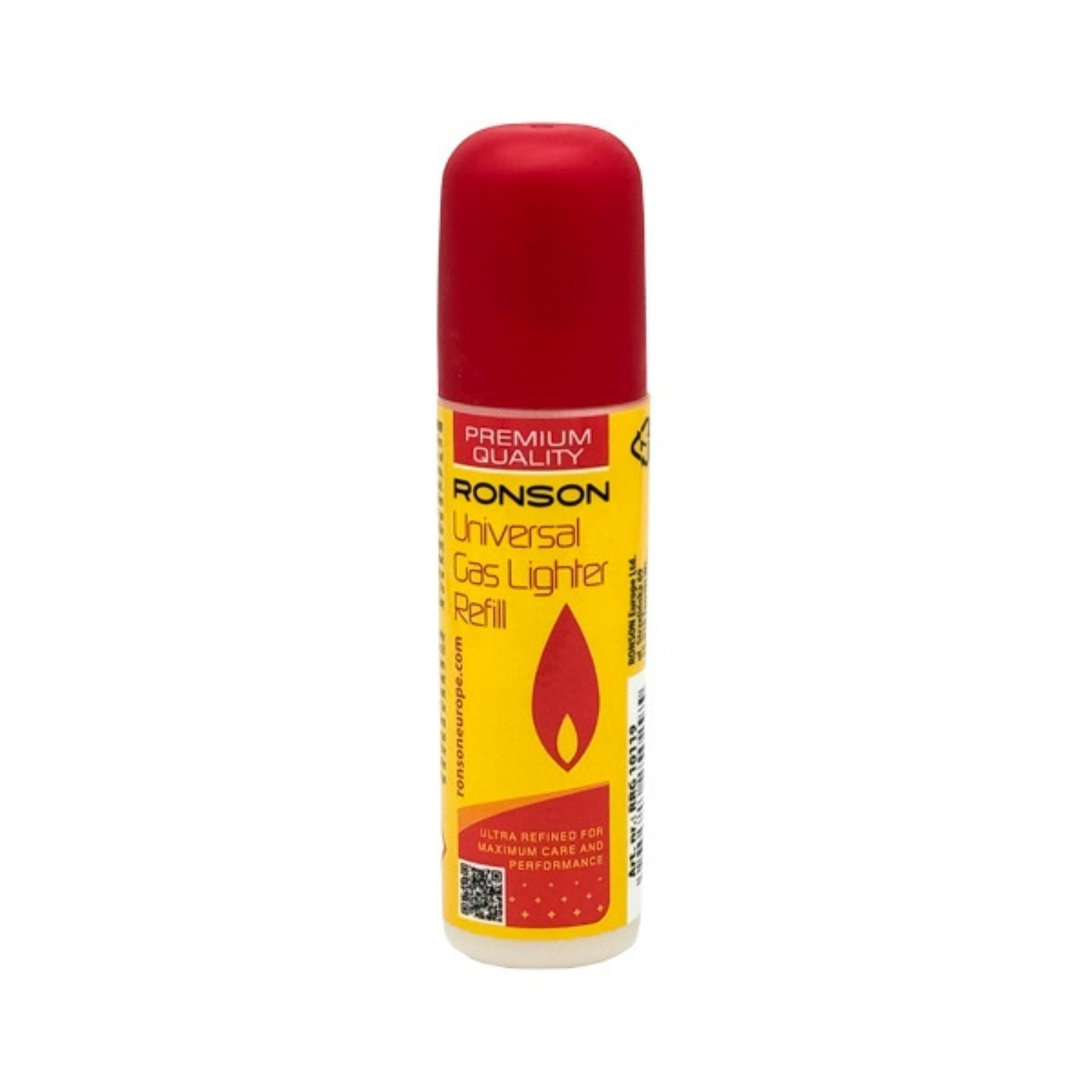 Bomboletta ricarica gas Ronson 18ml con gas raffinato e adattatori universali per accendini
