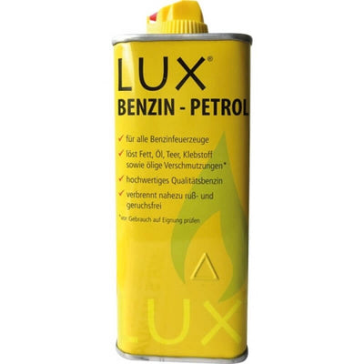 Benzina per accendini Lux 125 ml, flacone con combustibile raffinato per meccanismi a benzina