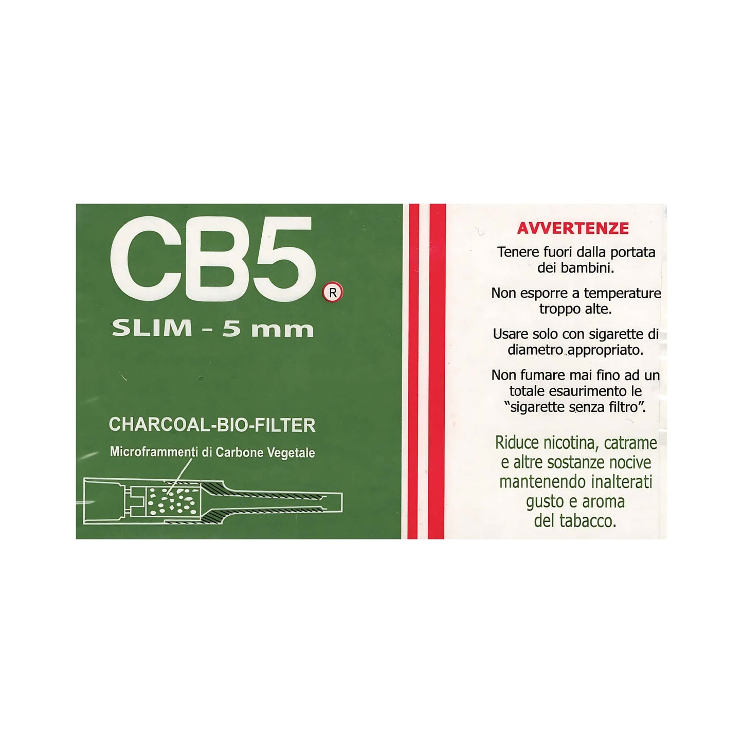 10 MINI BOCCHINI CB5 AI CARBONI ATTIVI  5 mm