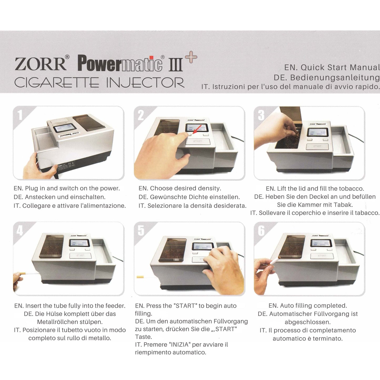 MACCHINETTA PER TUBETTI ELETTRICA ZORR POWERMATIC III PLUS - 18112