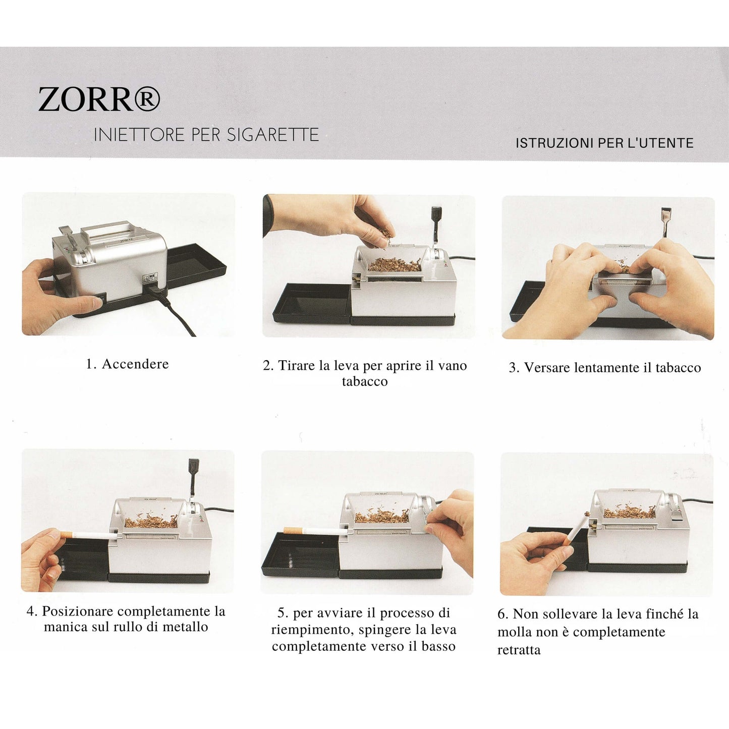 MACCHINETTA PER TUBETTI ELETTRICA ZORR POWERMATIC II PLUS - 18101