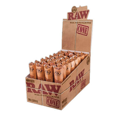RAW Cones pre-rollati 109mm con filtro 30mm - 32 pacchetti da 3 coni