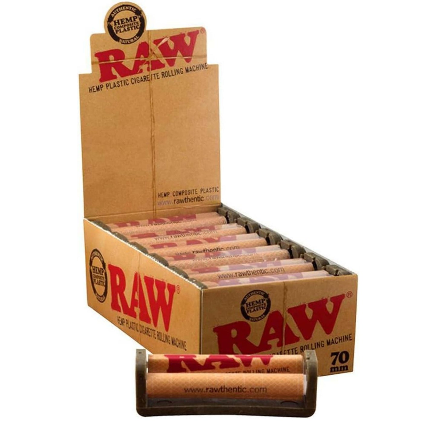 Macchinetta RAW plastica composita canapa 70mm Regular per rollare sigarette