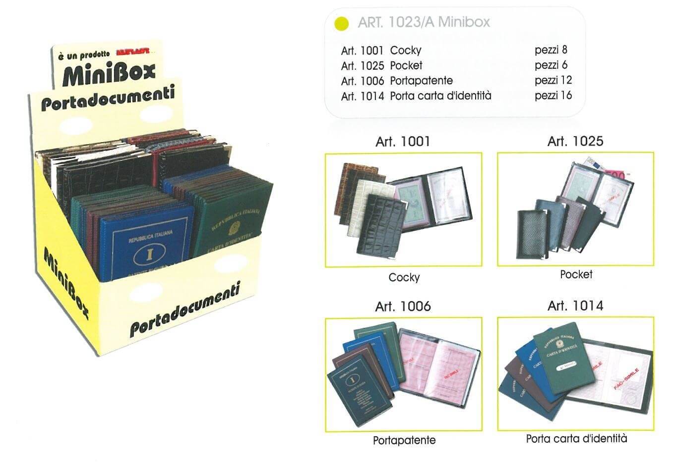 1023A  MINIBOX - ESPO DA BANCO 4 REFERENZE P.TA CARD / DOCUMENTI