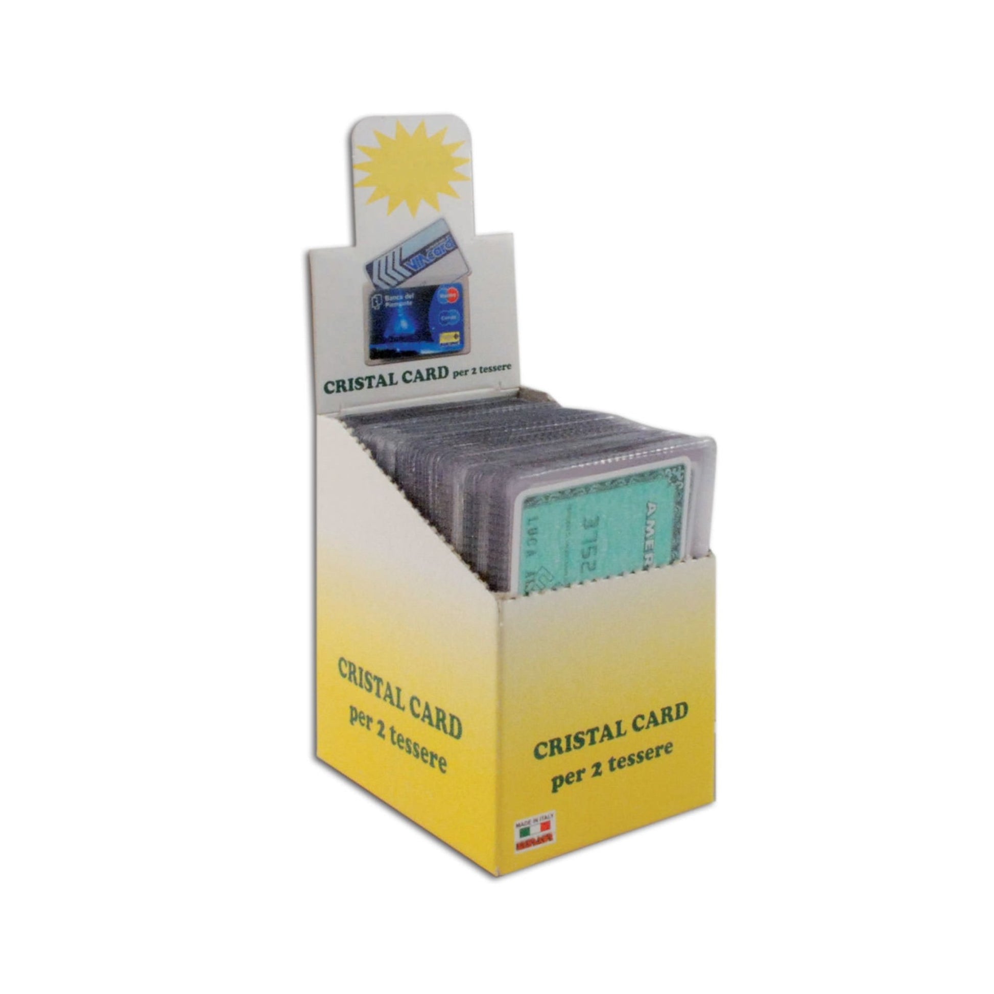 999 CRISTAL CARD PORTA CARD IN PVC CRISTAL A 2 SCOMPARTI - shop_name