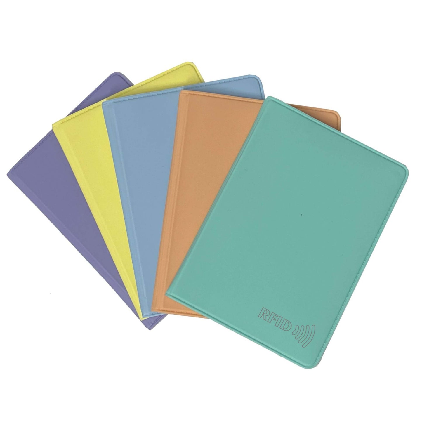 890SCP Porta Tessere Bicard 2 Tasche RFID in PVC Similpelle Pastello