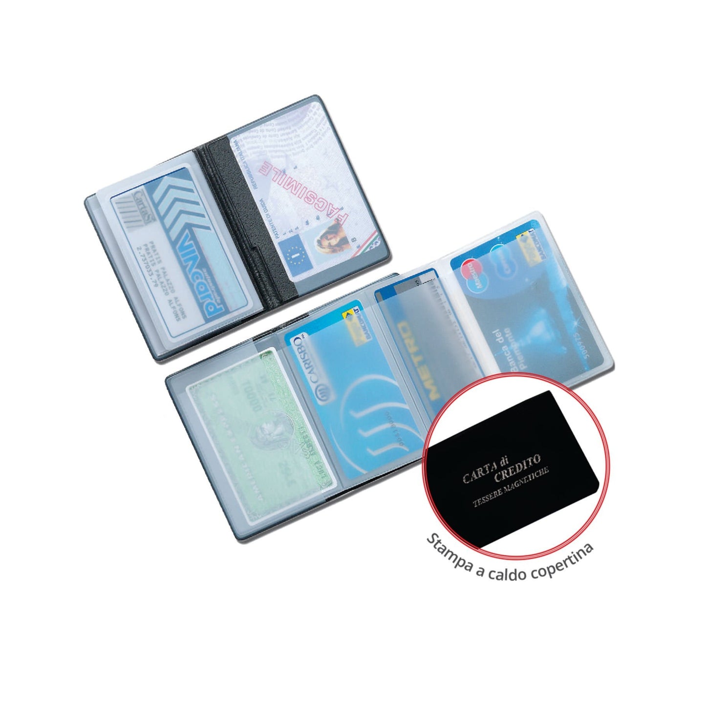 1008 CLASSIC CARD PORTA CARD IN PVC SERGE' A 5 SCOMPARTI