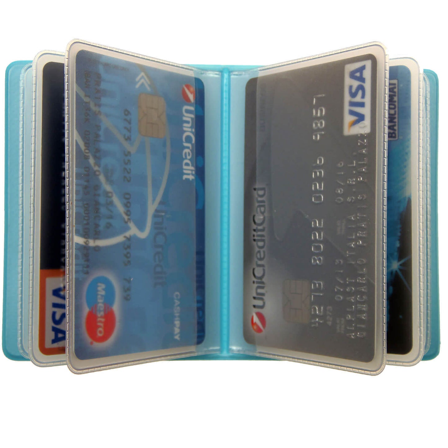 Portacard Pluricard Smile 880C a libro 14 scomparti in PVC espanso colorato 1,2 mm
