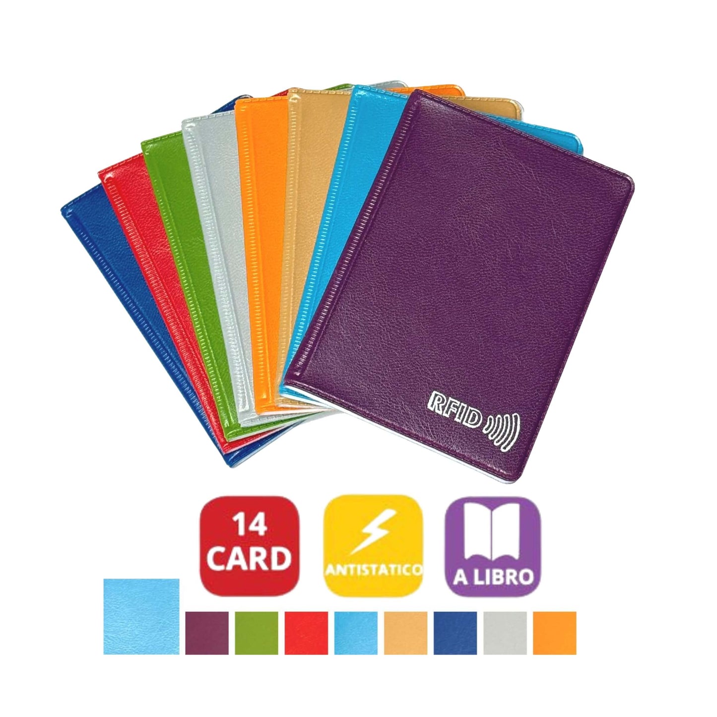 880LCPluricard Skin Color Portacard 14 Scomparti