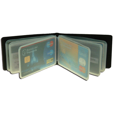 1029 Portacarte Cardbook 12 Scomparti a Libro in PVC Gommato