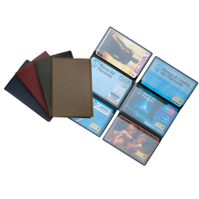 Portacard Alplast ComboCard 1027 in PVC finitura serpente aperto con 6 scomparti