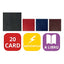 1021L Portacarte a Libro 20 Scomparti in Similpelle con Chiusura a Bottone