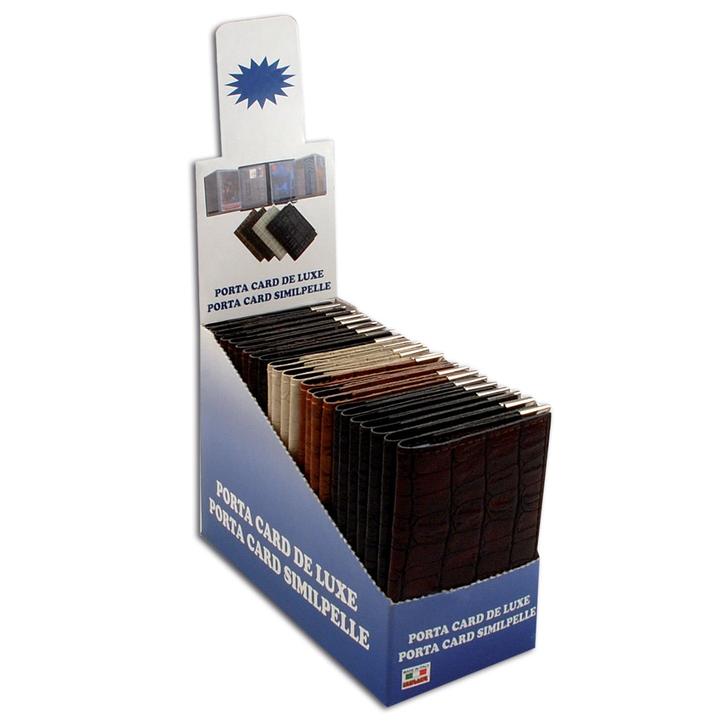 1020  DE LUXE - P.TA CARD 8 SCOMPARTI SIMILPELLE