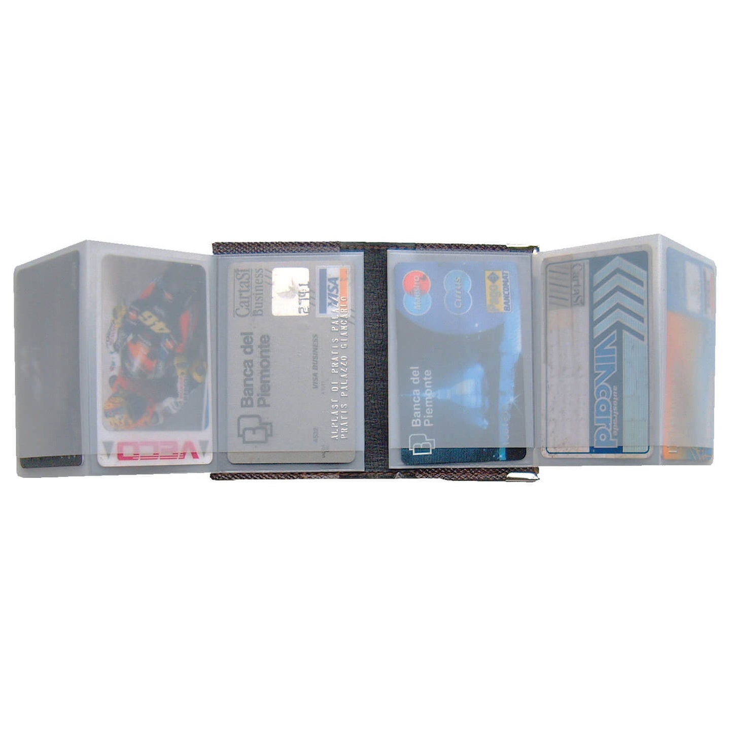 Portacard Alplast De Luxe 1020 in similpelle con 10 scomparti a fisarmonica