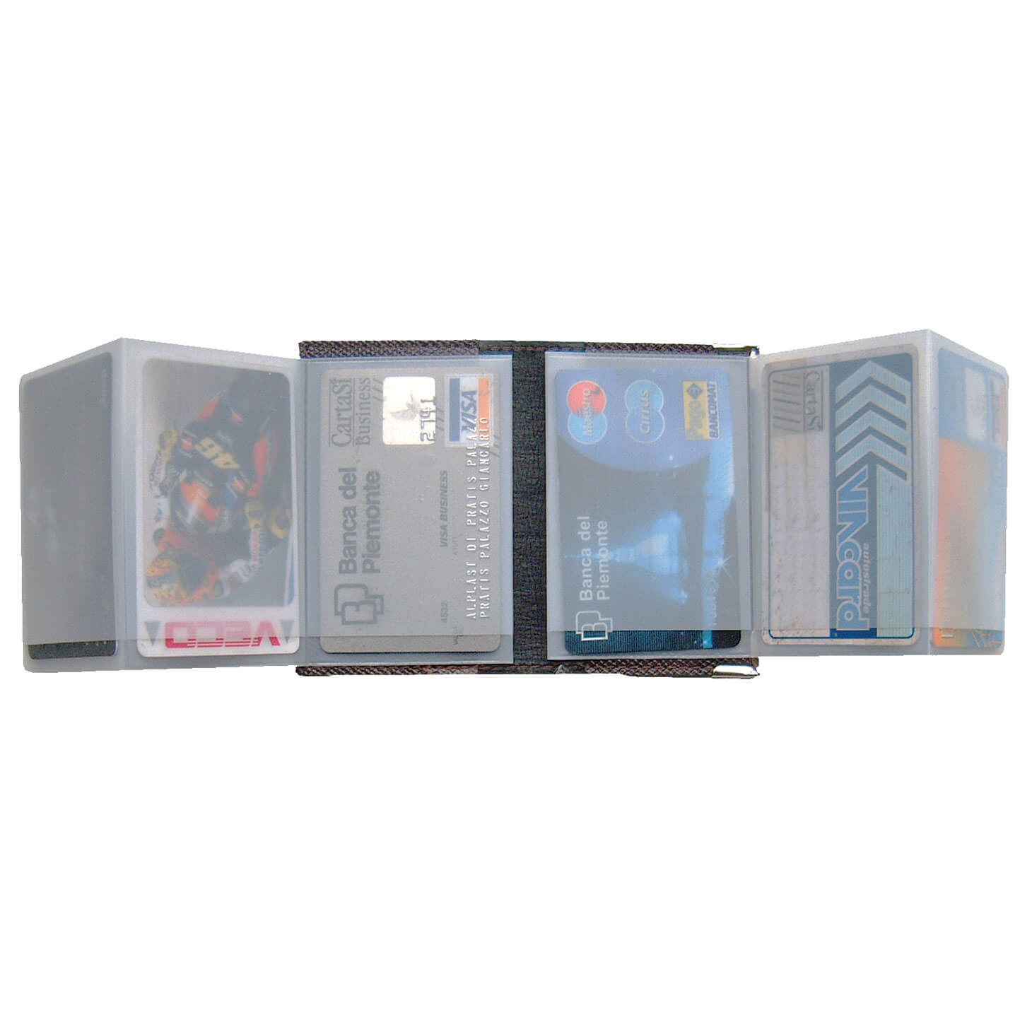 Portacard Alplast De Luxe 1020 in similpelle con 10 scomparti a fisarmonica