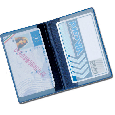 1006N  PORTA PATENTE EUROPEA - IN PVC SERGE' 2 SCOMPARTI