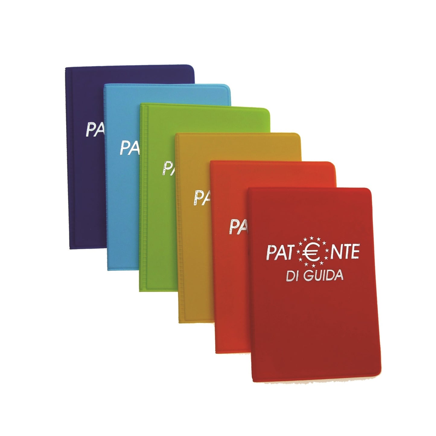 1006NC PORTA PATENTE EUROPEA COLOR IN PVC COLORATO A 2 SCOMPARTI
