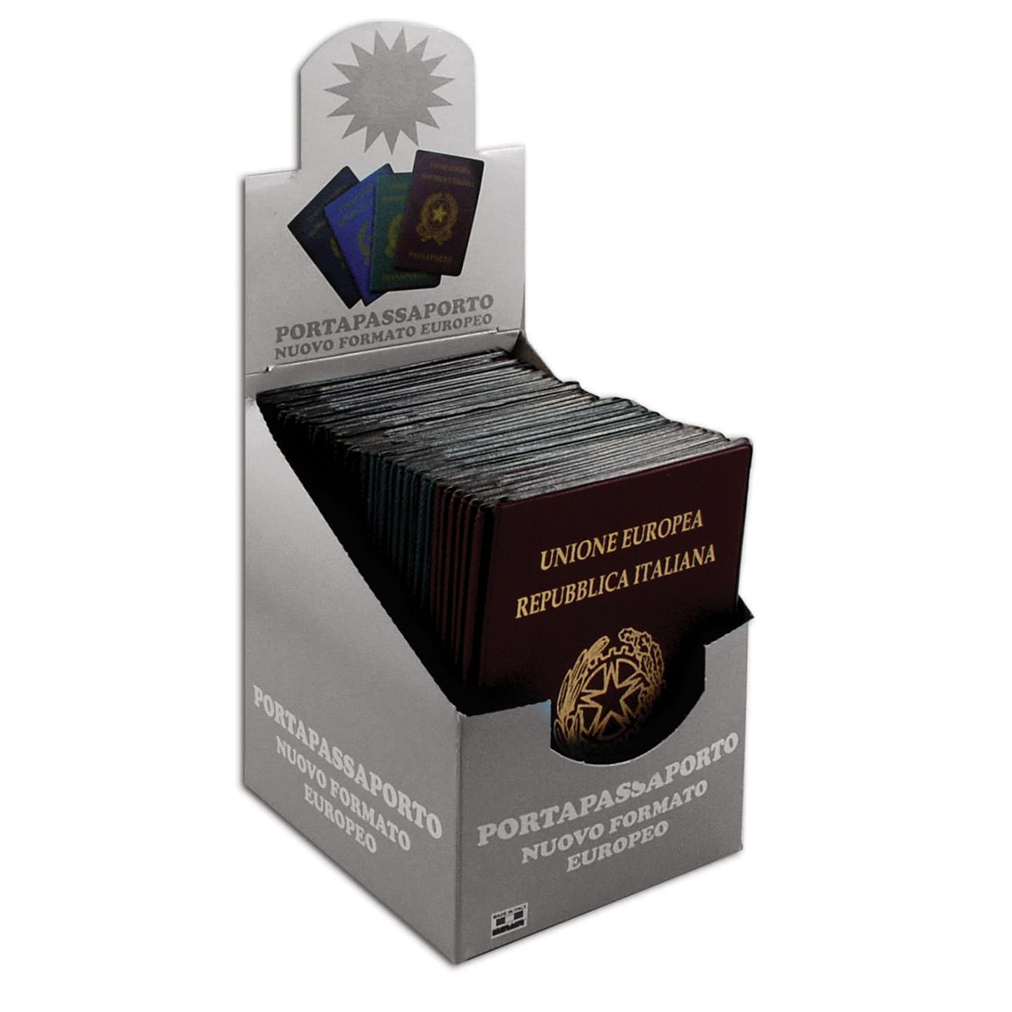 1012SCF  PORTA PASSAPORTO SCUDO CARBON - IN PVC CONTACTLESS ANTI LETTURA