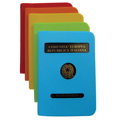 Porta passaporto Alplast 1012C in PVC colorato con fustellatura nazione