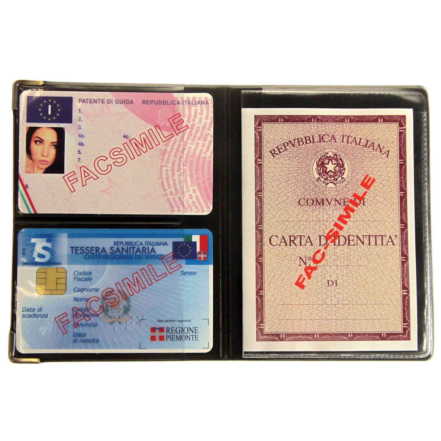 Portadocumenti Alplast Basic Special in PVC sergè per patente, tessera sanitaria e carta identità