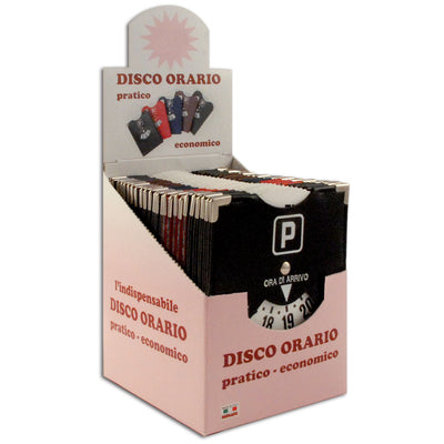 1022 Disco Orario Auto in Similpelle Cucito 10 x 13 cm