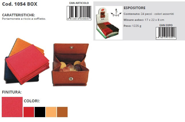 1054  BOX - PORTA MONETE A RICCIO CON SOFFIETTO