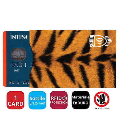 870T Porta Carta RFID ScudoCard Antifurto Contactless e Protezione NFC Ultra Sottile