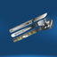 Akinod MAGNETIC STRAIGHT CUTLERY 12H34 BLACK MIRROR Cosmos