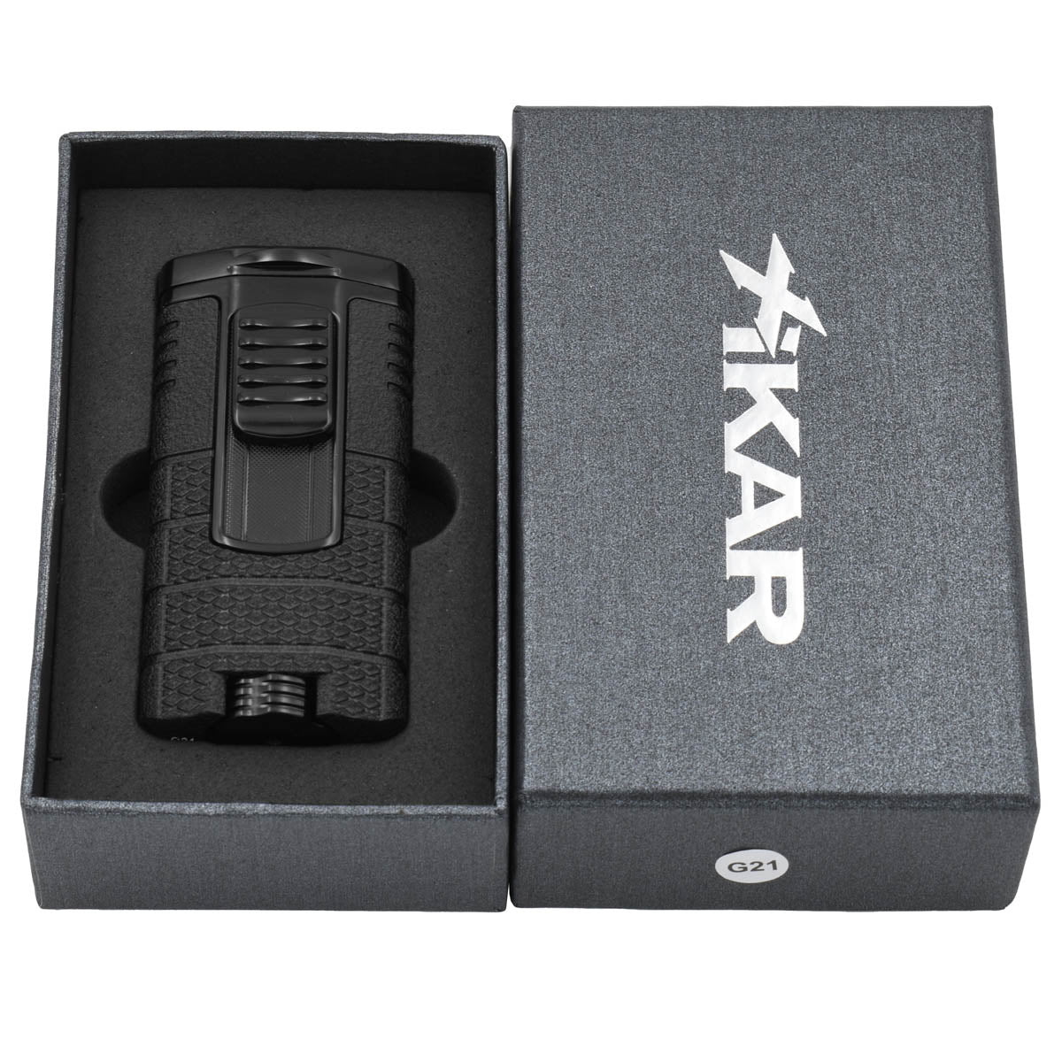 Xikar ACCENDISIGARI TACTICAL TRIPLE (553GMBK) Gunmetal & Black