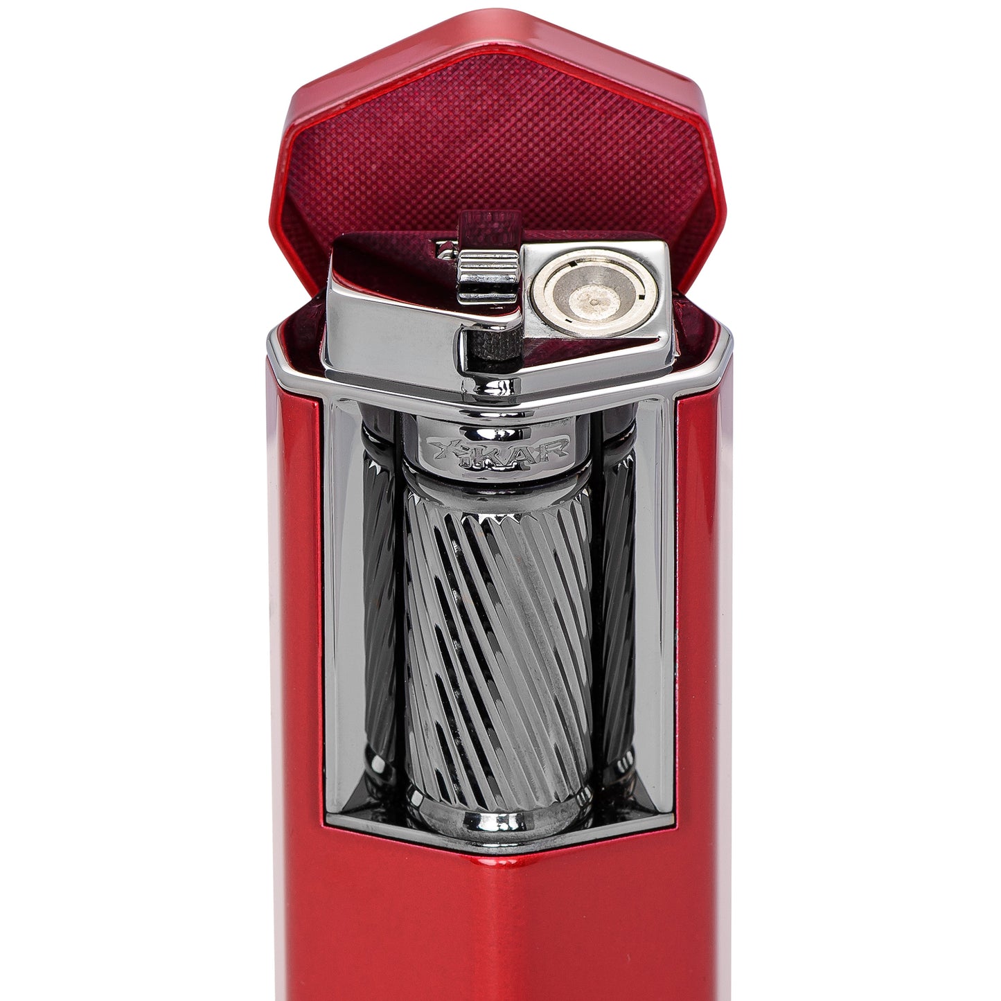 Xikar ACCENDISIGARI MERIDIAN TRIPLE SOFT FLAME (600RD) Red & Gunmetal