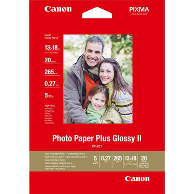 Canon - Carta fotografia lucida PP-201 II Plus - 5 x 7 " - 20 Fogli - 2311B018