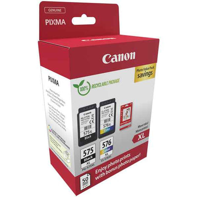Canon - Cartuccia Ink PG-575XL /CL-576XL - con Confezione Fogli - 5437C006