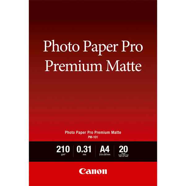 Canon - Carta fotografica Premium Matte PM-101 - A4 - 20 Fogli - 8657B005