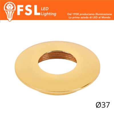 VEGA - Cover Curva per Punto Luce LED – Ø37 – Oro
