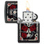 Zippo Skull Queen Card Accendino Antivento Black Crackle