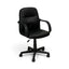 Powerlan Clio Sedia da Ufficio in Ecopelle PVC Nera con Braccioli