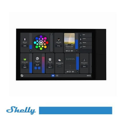 Shelly Wall Display XL Black - Display Digitale Nero XL