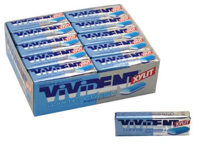 VIVIDENT XYLIT WHITE FRESH PEPPERMINT SENZA ZUCCHERO STICK (40PZ)