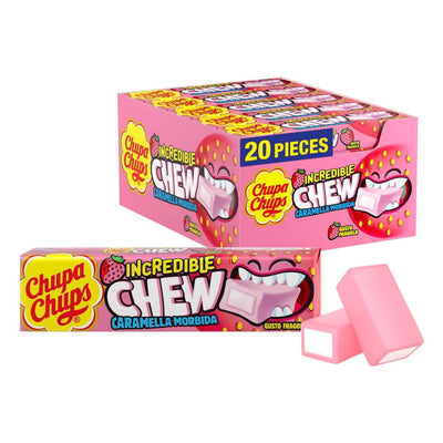 CHUPA CHUPS INCREDIBLE CHEW FRAGOLA (20PZ)