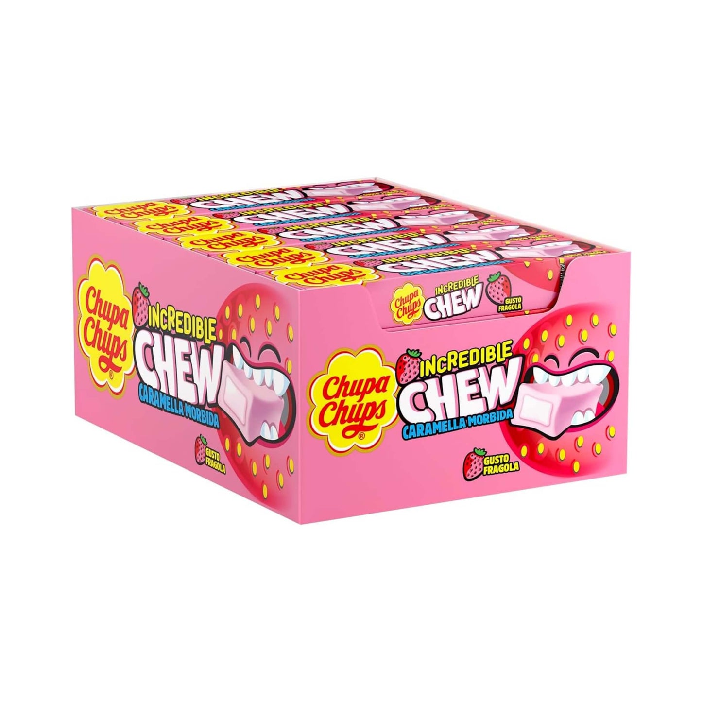 CHUPA CHUPS INCREDIBLE CHEW FRAGOLA (20PZ)