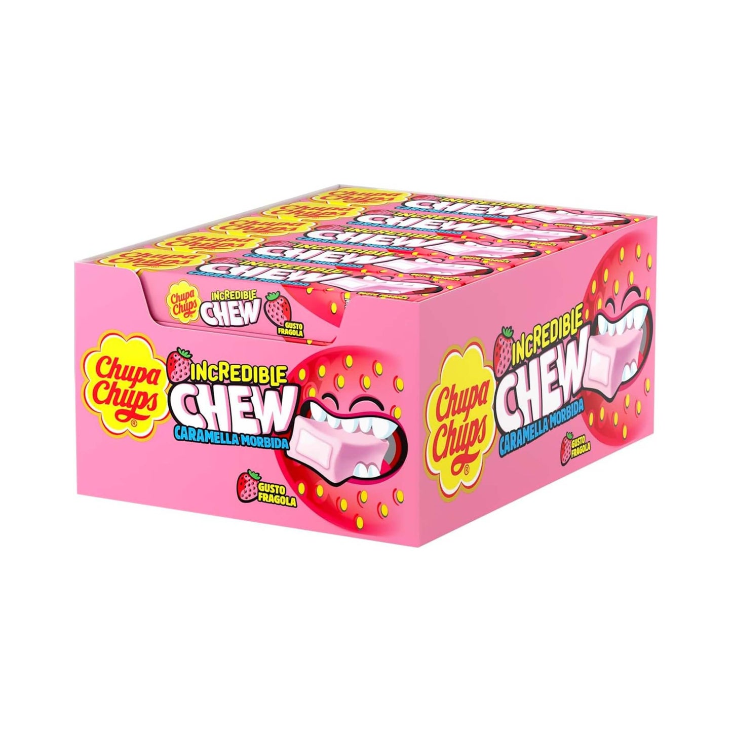 CHUPA CHUPS INCREDIBLE CHEW FRAGOLA (20PZ)