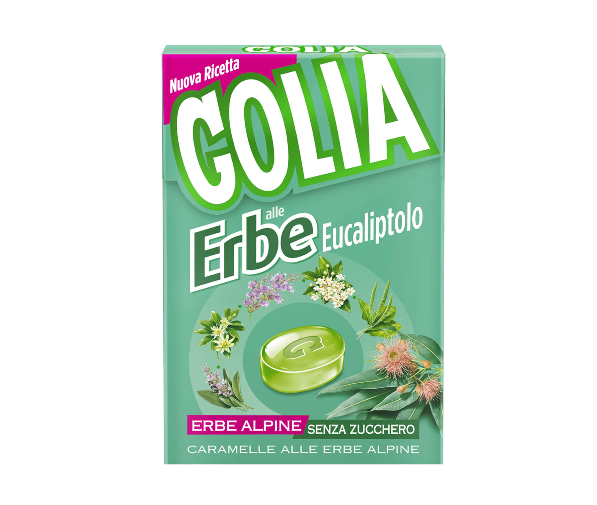 Golia Activ Herbs Eucaliptolo caramelle erbe alpine astuccio 20pz