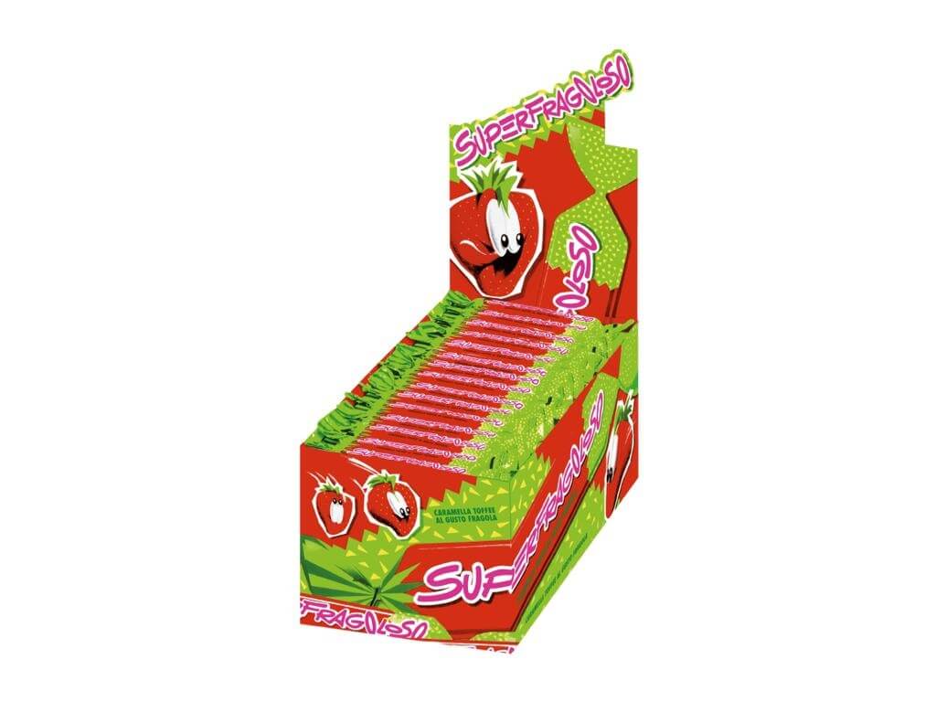 Caramelle Super Fragoloso toffee gusto fragola confezione 250 pezzi