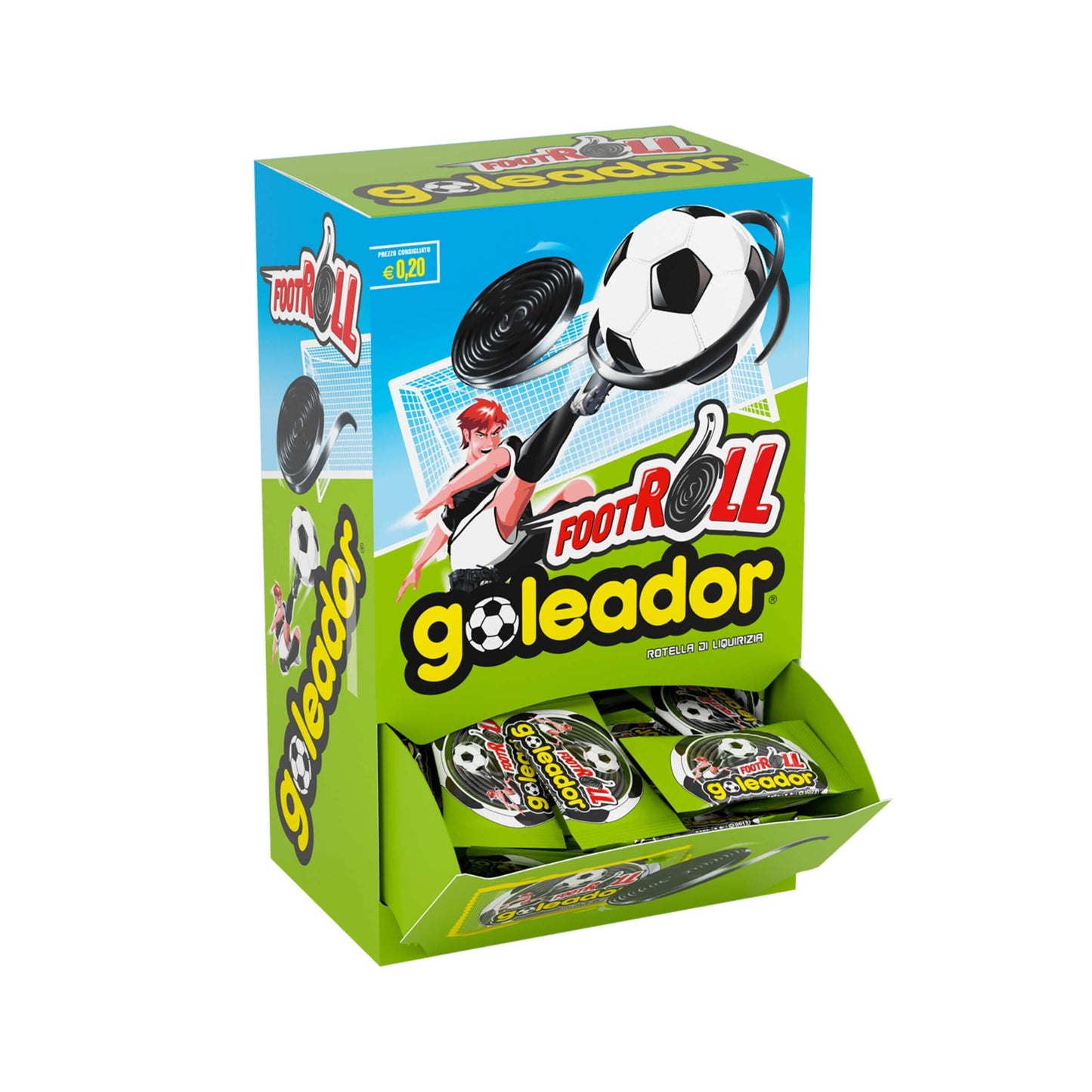 Goleador Footroll Rotella alla Liquirizia caramelle 200 pezzi