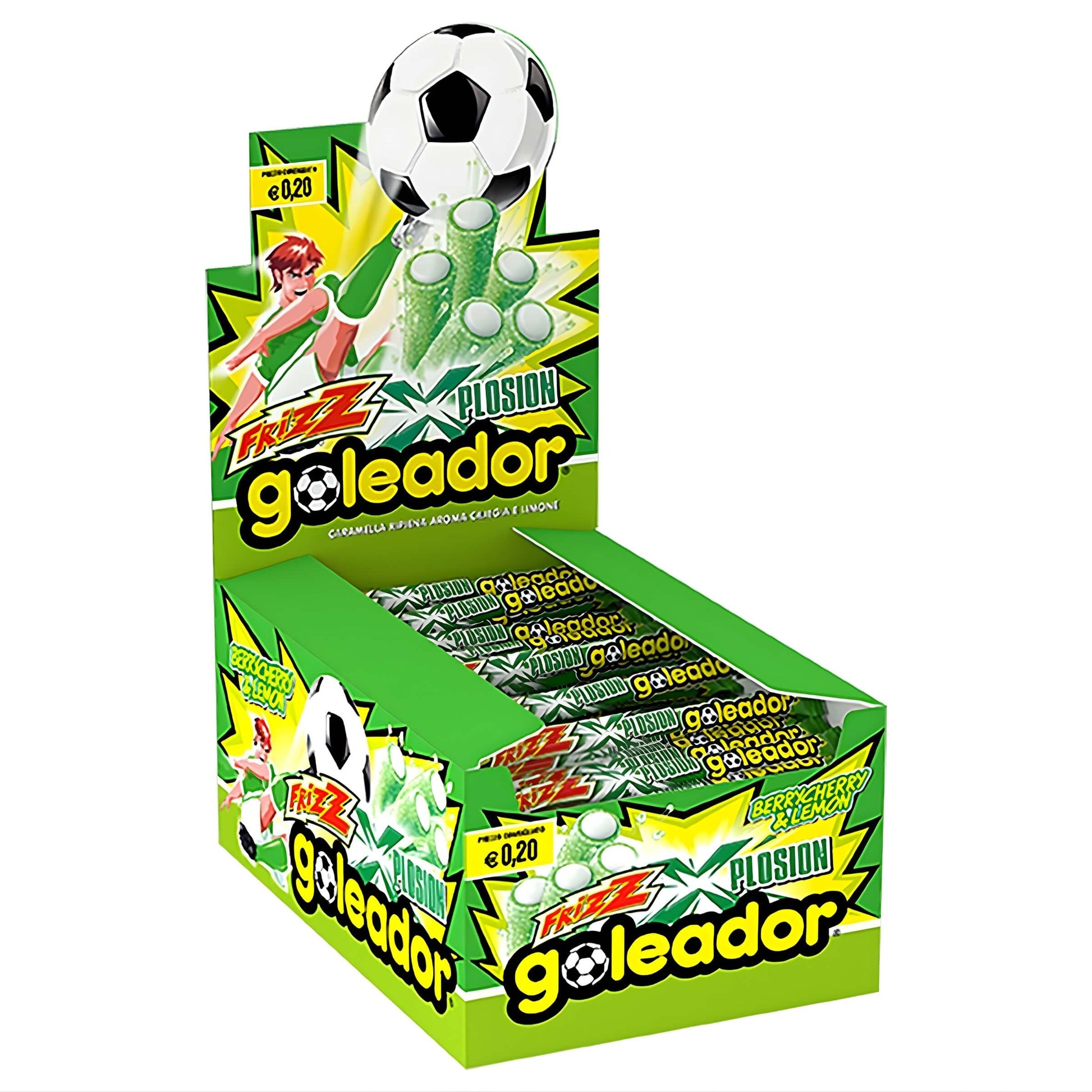 Goleador Frizz Xplosion Ciliegia e Limone caramelle cuore frizzante 150pz