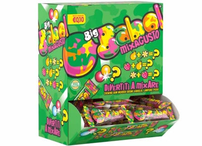 Big Babol Mixagusto Monopezzo espositore 200 pezzi, gomme da masticare colori e sapori assortiti