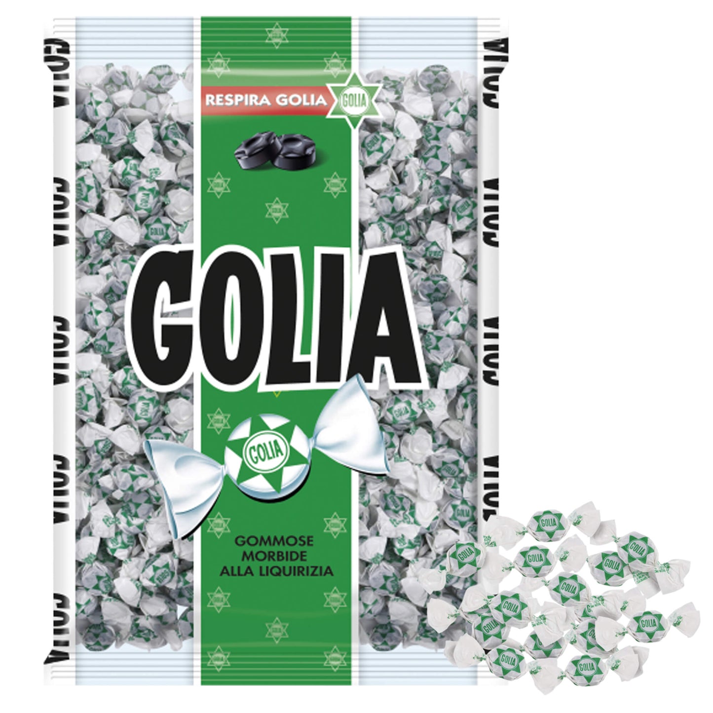 Golia Farfallina liquirizia confezionate singolarmente busta 1kg 500pz